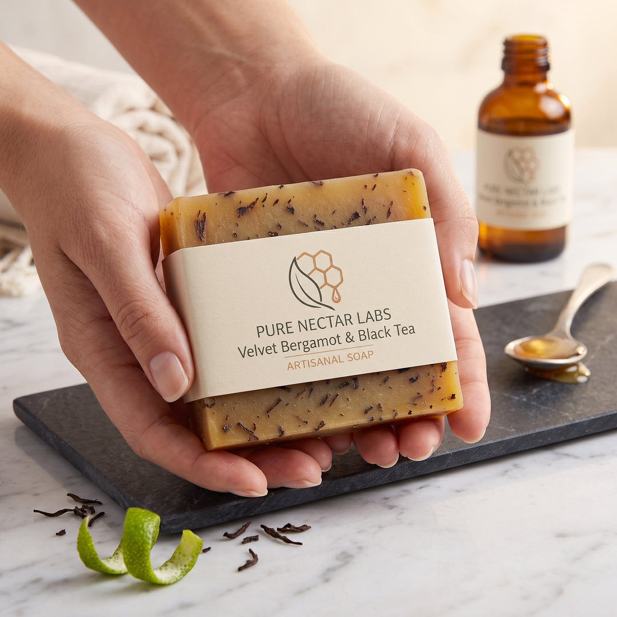 Velvet Bergamot & Black Tea - Artisanal Soap