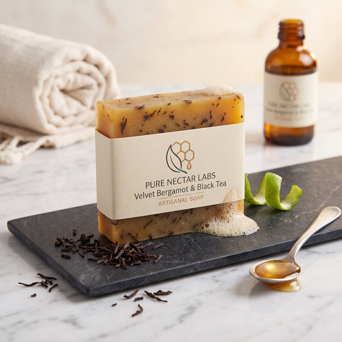 Velvet Bergamot & Black Tea - Artisanal Soap