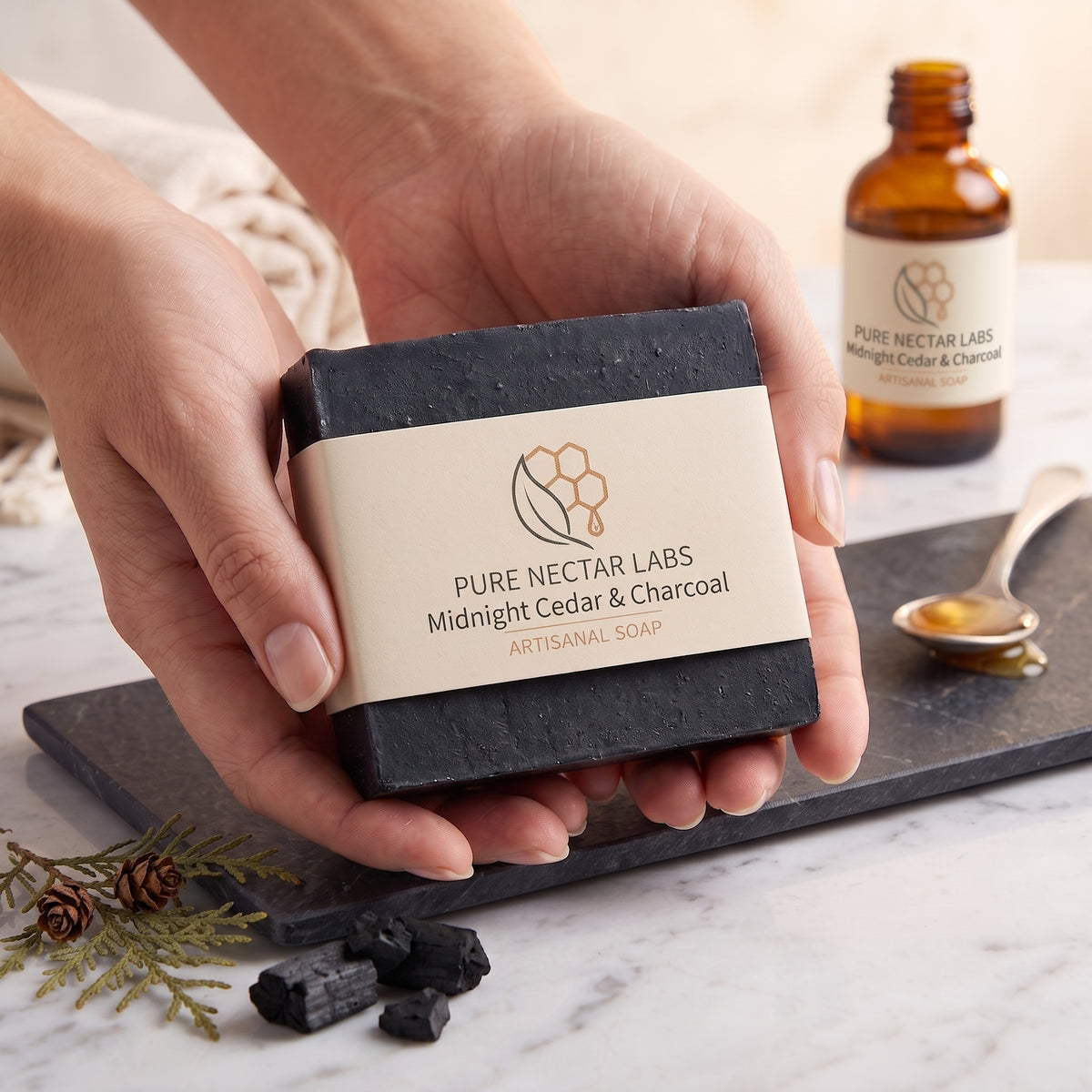 Midnight Cedar & Charcoal - Artisanal Soap